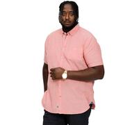 D555 Mens Plus Size Hazelwood Linen Mix S/S Shirt 6XL Salmon