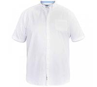 D555 Men's Plus Size James Basic Oxford Short Sleeve Shirt in White 2XL