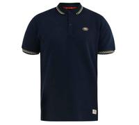 D555 Mens Plus Size Otis Twin Tipped High/Low Knitted Polo 4XL Navy