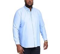 D555 Men's Plus Size Richard Basic Oxford Long Sleeve Shirt in Sky Blue 3XL