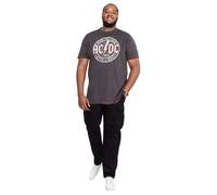 D555 Men's Robert Peached Washed Cargo Trousers in Black | Size: 56S D555 Black 56S