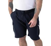D555 Mens Robinson Big & Tall Fleece Cargo Shorts - Navy - 4XL