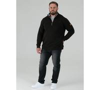 D555 Men's Russel Embroidered Logo Fleece Kingsize Sweatshirt in Black | Size: 2XL D555 Black 2XL