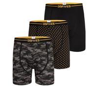 D555 Men's Sylvester Printed Stretch Kingsize Boxer Shorts (Pack of 3) in Black | Size: 2XL D555 Black 2XL