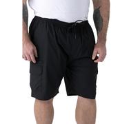 D555 Mens Thomas Big & Tall Elastic Waist Cargo Shorts - Black - 3XL