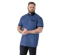 D555 Murray- All Over Printed Short Sleeve Polo Shirt for Men in Blue, 2XL-8XL