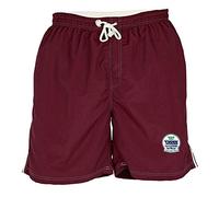 D555 New Full Length Swimming Shorts (Yarrow) in Burgundy, 3XL