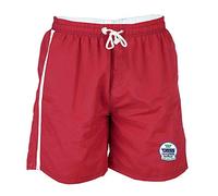 D555 New Full Length Swimming Shorts (Yarrow) in Red, 4XL
