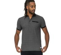 D555 Newcastle Pique Polo for Men with Contrast Collar Colour & Open Cuffs in Grey, 4XL
