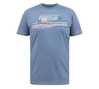 D555 Norfolk Beach Scene Coca Cola T-Shirt Duke Clothing Mid Blue L