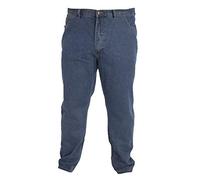 D555 Rockford Big Size Comfort Fit Jeans for Men in Blue Stonewash, 58R