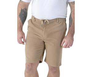 D555 Spencer 1- Full Elastic Waist Stretch Shorts for Men in Stone, 3XL