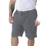D555 Spencer 3- Full Elastic Waist Stretch Shorts for Men in Steel Grey, 5XL