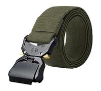 D555 Tactical Stretch Webbing Belt Kingsize Heavy Duty Quick Release Buckle Dale (Khaki, 8XL)