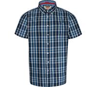D555 Walsall Short Sleeve Checked Shirt - Navy