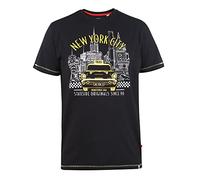 D555 Wingmore Printed New York Taxi Tee Shirt (601118) Black 5XL