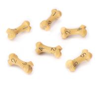 D6 Dice Set - Set of Six 6 Sided Dice - Skull & Bone Themed RPG Dice. Cool & Unique Gift for Dungeons & Dragons (DND), Warhammer, D&D, Pathfinder, D and D. (Ancient Bone Yellow)