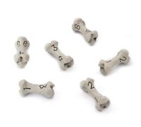 D6 Dice Set - Set of Six 6 Sided Dice - Skull & Bone Themed RPG Dice. Cool & Unique Gift for Dungeons & Dragons (DND), Warhammer, D&D, Pathfinder, D and D. (Cleaned Bone White)