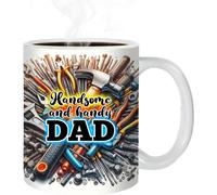 (D61) Best Dad Ever Coffee Mug - Father's Day Ceramic Coffee Cup,350ml Creative Portable Coffee Mug with Handle, Multifunctional Tea Cups for New Father