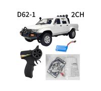(D62-1 White 2WD) 1/16 Scale RC Crawler WPL Truck RTR Off-Road Pick-up Car 2.4GH Remote Control RC Rock Crawler with LED