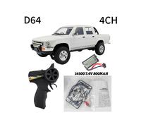 (D64 White 4WD) 1/16 Scale RC Crawler WPL Truck RTR Off-Road Pick-up Car 2.4GH Remote Control RC Rock Crawler with LED