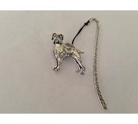 D8 Boxer Pattern bookmark with cord 3D English pewter charm made in sheffield by Prideindetails