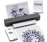 D810B Tattoo Portable Thermal Printer - For Temporary Tattoo Transfer,Suitable for Practice and Personal Design Use,App with Template Gallery, Includes 10 Transfer Sheets