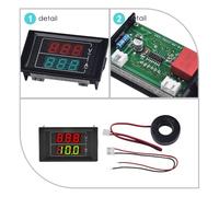 D85-5035VA Dual-Display Digital AC Voltmeter and Ammeter, 60-500V / 0-100A, LCD Panel Meter with Built-in Shunt, ABS Housing, for Industrial Power