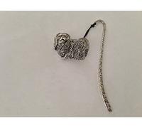 D9 Pekingese Pattern bookmark with cord 3D English pewter charm made in sheffield by Prideindetails