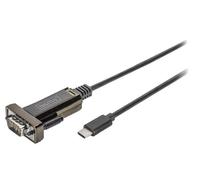 DA-70166 Adapter USB-RS232 D-Sub 9pin Male, USB C Male 1m DIGITUS
