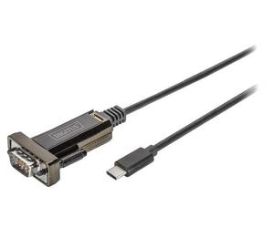 DA-70166 Adapter USB-RS232 D-Sub 9pin Male, USB C Male 1m DIGITUS