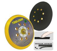 TZ 6" 150 mm Dual Action Hook & Loop DA Orbital Sander Backing Pad 5/16" - Aluminium Oxide Grit 60, Gray