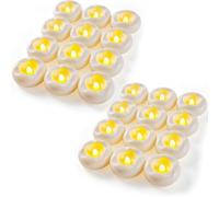 Da by Flameless LED Waterproof Floating Candles, 24 Packs, Water Floating Tea Lights for Cylindrical Vases, Decorations for Wedding Decorations, Swimming Pools, Outdoor.