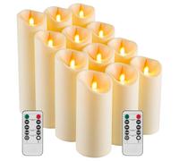 Da by LED Decorative Candle, Pack of 12, Ivory White, Plastic, Outdoor Use