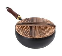 Da Cucina Hand Forged Iron, Non-stick Uncoated Pan | Traditional Carbon Iron Construction, Natural Heat Retention of Surface Seasonings, Tight Lid