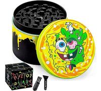 DA HAI Herb Grinder Metal Grinder Herbal Grinders Spice Grinder Spices Crusher Mill protable herb Grinding Grinder Zinc Alloy with Mesh Screen Pollen Scraper, Yellow