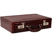 Da Leather Villa Super India Leather Briefcase for Men Office 17 INCH 24 Liters (Italian Black), Italian Black, Briefcases