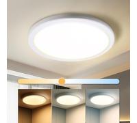 DA LIGHT Flat LED Ceiling Light 18 W 2000 Lumen, Bathroom Ceiling Light 22 cm IP54 Waterproof, Round LED Panel 3000/4000/6000K 3CCT Adjustable, for Kitchen, Hallway, Living Room, Bedroom