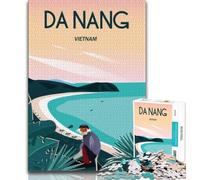 Da Nang Puzzles for Teenagers 1000 Pieces,Help The Brain Exercise Addictive Toys to Cultivate Patience Suitable for Couples 38x26cm