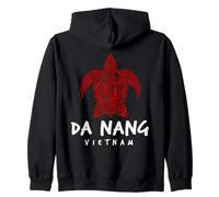 Da Nang Vietnam Tribal Sea Turtle Island Beach Design Zip Hoodie