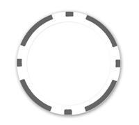 DA VINCI 100 11.5 Gram Blank 8 Stripe Poker Chips for Use with Custom Labels, Make Your Own Personalized Poker Set (Gray)