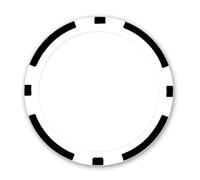 DA VINCI 100 11.5 Gram Blank 8 Stripe Poker Chips for Use with Custom Labels or Direct UV Print, Make Your Own Personalized Poker Set