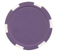 DA VINCI 100 Clay Composite 6-Stripe 11.5 gram Poker Chips, Blank Chips for Direct UV Print or Inlaid Labels (Purple)