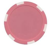 DA VINCI 100 Clay Composite 6-Stripe 11.5 gram Poker Chips, Blank Chips for Direct UV Print or Inlaid Labels (Pink)