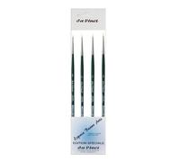 Da Vinci 1570 Series Water Colour Brush, Synthetic Fiber, Green,NOVA, 0/2, 0/3, 0/5, 0/10