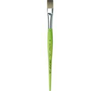 Da Vinci 374 Series Flat Brush, 16, Synthetic Fiber, Green, 19.5 x 1.36 x 30 cm