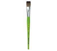 Da Vinci 374 Series Flat Brush, 24, Synthetic Fiber, Green, 23 x 1.82 x 30 cm