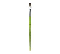 Da Vinci 374 Series Flat Brush, Synthetic Fiber, Green, 19.5 x 0.92 x 30 cm