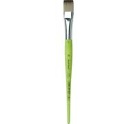 Da Vinci 374 Series Flat Brush, Synthetic Fiber, Green, 21 x 1.64 x 30 cm