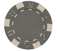 DA VINCI 50 Clay Composite Dice Striped 11.5 gram Poker Chips, Gray
